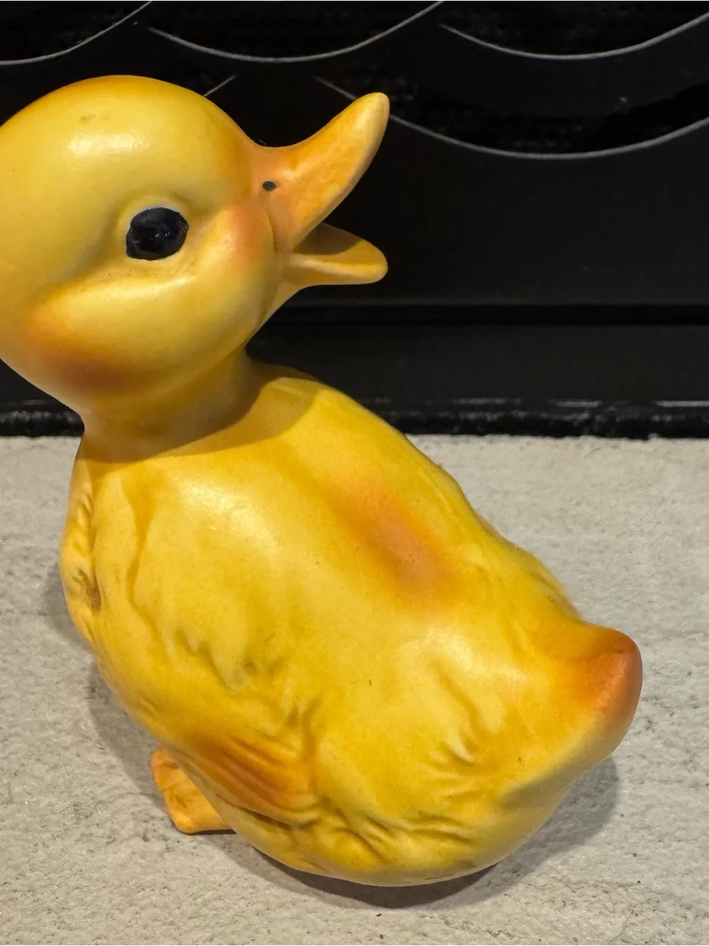 Vintage Lefton Yellow Duck Figurine 4.5” Japan Original Foil Label Mcm Easter